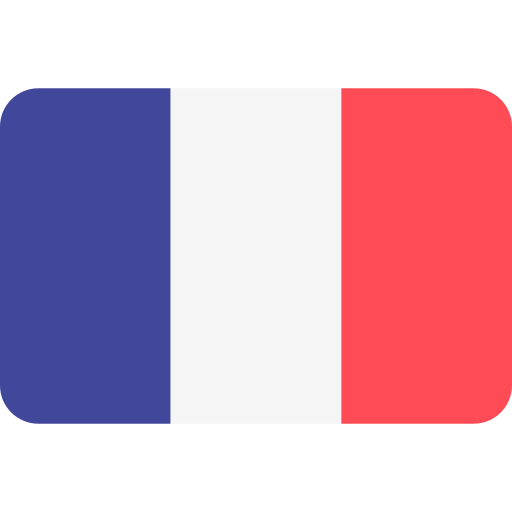 the flag of France, blue, white and red colours