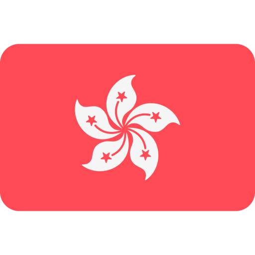 the flag of Hong Kong, a white bauhinia on top of a red background